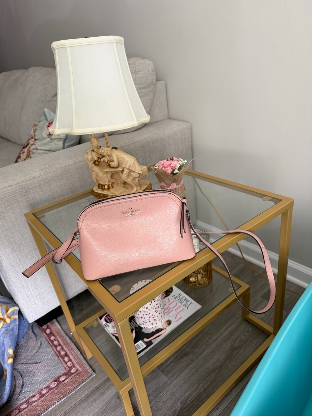 kate spade Pink Pebbled Leather Crossbody Bag